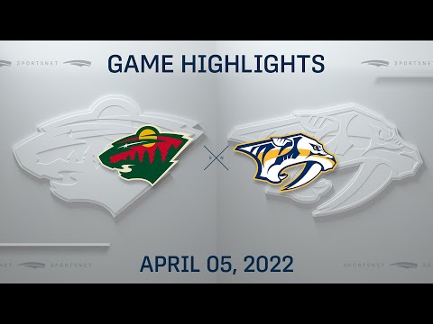NHL Highlights | Predators vs. Wild - Apr. 5, 2022