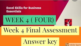 Excel skills for business essentials week 4 assessment answer key coursera course || excel solution