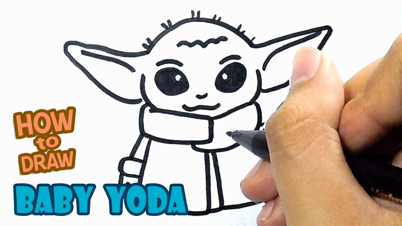 How to Draw Baby Yoda | Drawing Baby Yoda Step by Step - YouTube