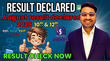 nios july on demand 10th result declared 2025 | syc, sycp syct xxxx | no failed | 100% pass | august