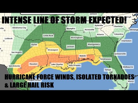 Significant severe weather expected! Intense line of storms with strong ...