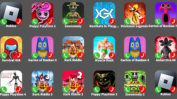 Roblox,Garten of Banban 8,Zoonomaly 2,Poppy Playtime Chapter 3,Nextbots In Playground mod