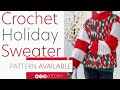 EASY Crochet Oversized Christmas Sweater | Pattern & Tutorial DIY