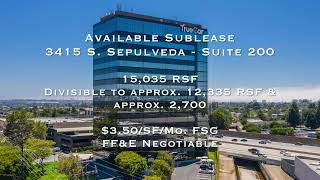 Available Sublease West Los Angeles