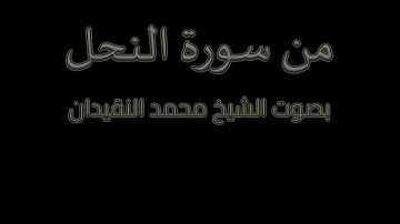 من سورة النحل__بصوت الشيخ محمد النقيدان💎💎💎