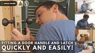 How to Install a Door Handle and Latch (QUICKLY AND EASILY!)