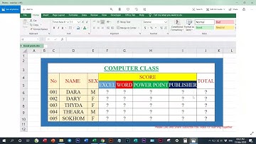 របៀបប្រើរូបមន្ត Sum ក្នុង Excel - How to use Sum Formular in excelel Exercise 1