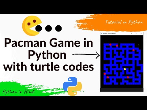 Pacman Game using turtle code in Hindi | How to make pacman game in ...