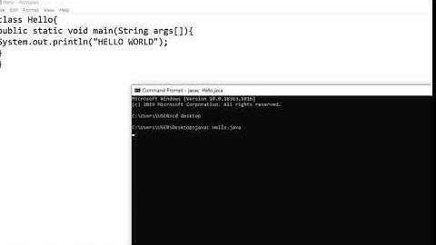 Hello World Program in Java in command prompt