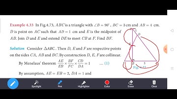 10th Mathematics||Chapter-4||Example:4.32, 4.33, 4.34||Geometry Cevas &Menelaus theorem ||