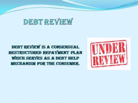 debt counselling/debt review