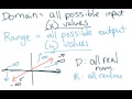 Domain and Range of Functions