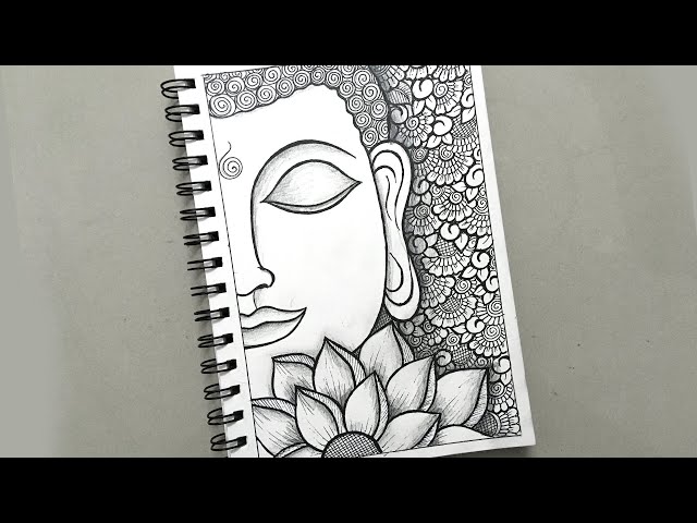 Buddha Purnima mandala art, Little Buddha drawing.. check out this video  full tutorial link in Bio 🤗❤️. . . . . #buddha #buddha