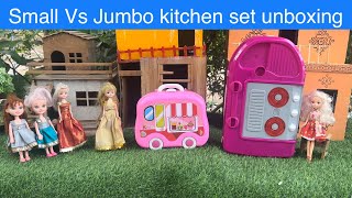Small Vs jumbo kitchen set unboxing #monalisa #kitchenset #jumbo