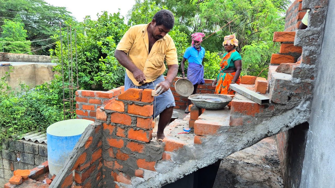 Techniques of Stairs Handwall BrickWall_Stairs Construction|Stair ...