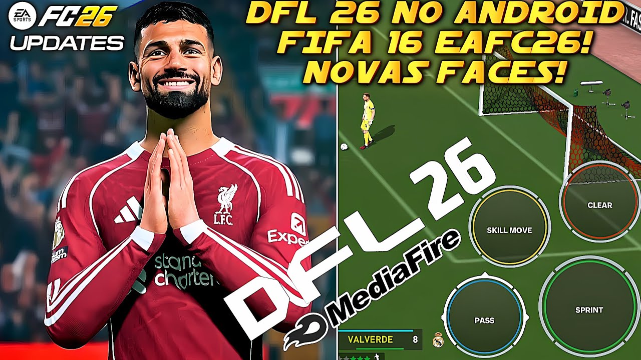 🚨 DFL 26 COM MODO CARREIRA 🔥 FIFA 16 MOBILE MOD EAFC 26 ANDROID 📱 DOWNLOAD MEDIAFIRE BAIXAR UFL 26