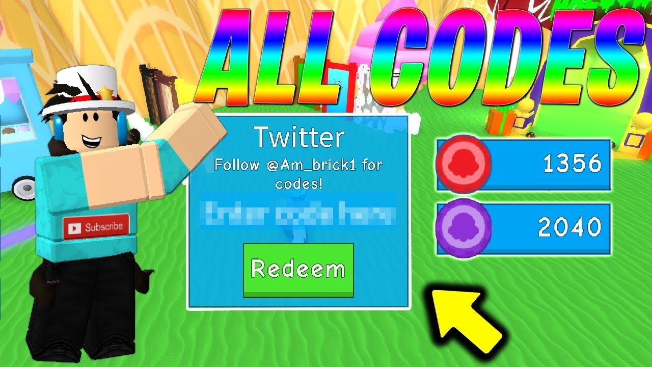 ALL CODES IN ICE CREAM SIMULATOR Roblox YouTube