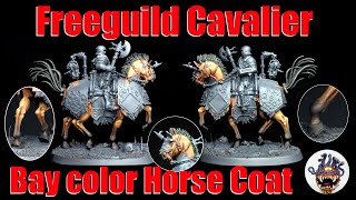 Freeguild Cavaliers: Painting a horse coat in Bay color, Hammerhal Aqsha Cities of Sigmar #AOS