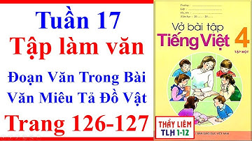 Vở Bài Tập Tiếng Việt Lớp 4 | Tuần 17 | Tập Làm Văn Đoạn Văn Trong Bài Văn Miêu Tả Đồ Vật Trang 126