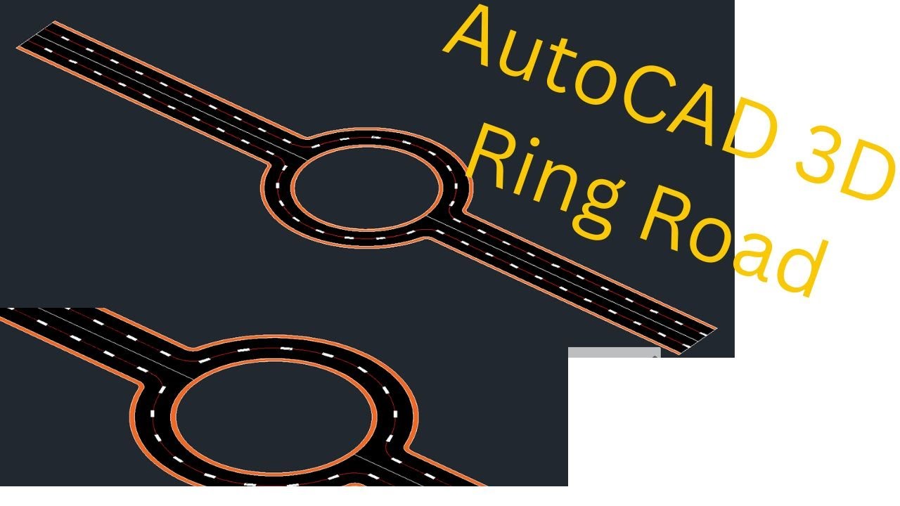 Ring Road Intersection & Layout in AutoCAD 3D