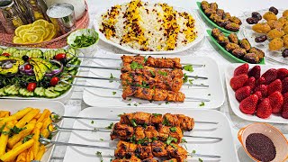 Iftar Menu For Guests سفره افطاری ساده و ارزان 