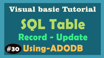 How to Update record in SQL Table using VB6 - Visual Basic -SQL connectivity - Data Update ADODB