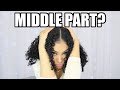 My FIRST Middle Part Wash N Go | WASH TO FINISH