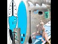 Надувная SUP-доска (SUP board) FUNWATER MANTA RAY 11.2 насос, весло и страховочный лиш. 340x84x15 см