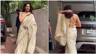 Sobhita Dhulipala Looking Gorgeous In Saree Spotted At Bandra Today