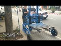 Xe nâng chế bánh Attila. Nâng pallet. Tời điện 12v60a tải 500kg