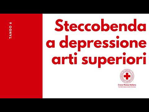 Steccobende a depressione; immobilizzazione arti superiori