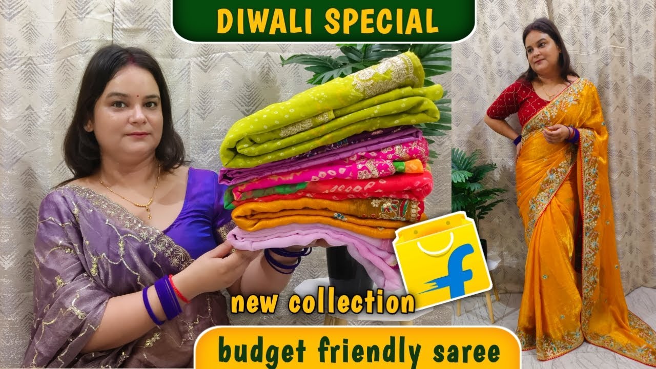 Diwali special FLIPKART SAREE haul latest collection || Wedding special saree under budget 