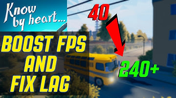 KNOW BY HEART | BOOST FPS AND FIX LAG | OPTIMIZATION PACK FOR KNOW BY HEART