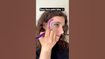 60 second face paint idea🎨✨ #facepaintingideas #facepainting #facepaintingtutorial #onestroke