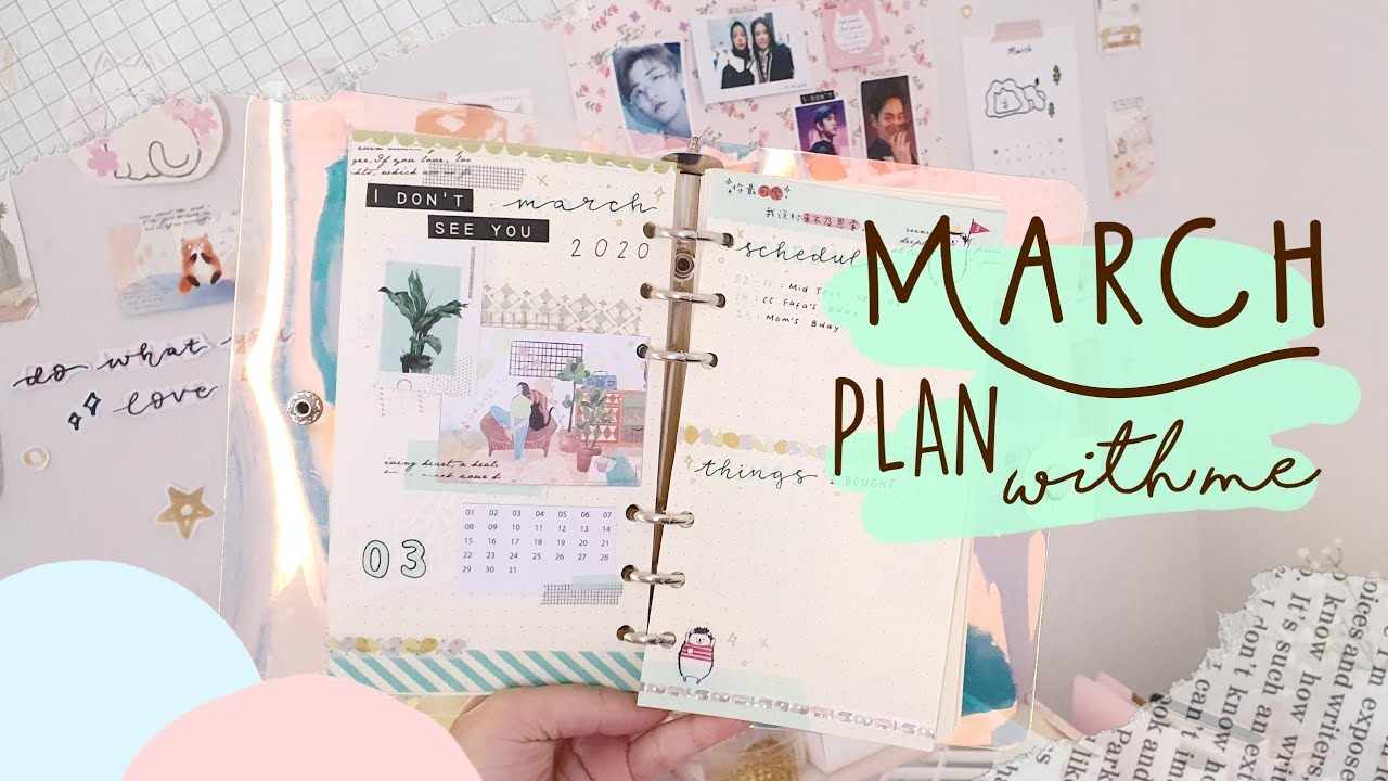 🌷 Plan / Bullet Journal With Me : March Monthly Spread 2020🌷