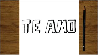 ✅ Como dibujar te amo FACIL PASO APASO
