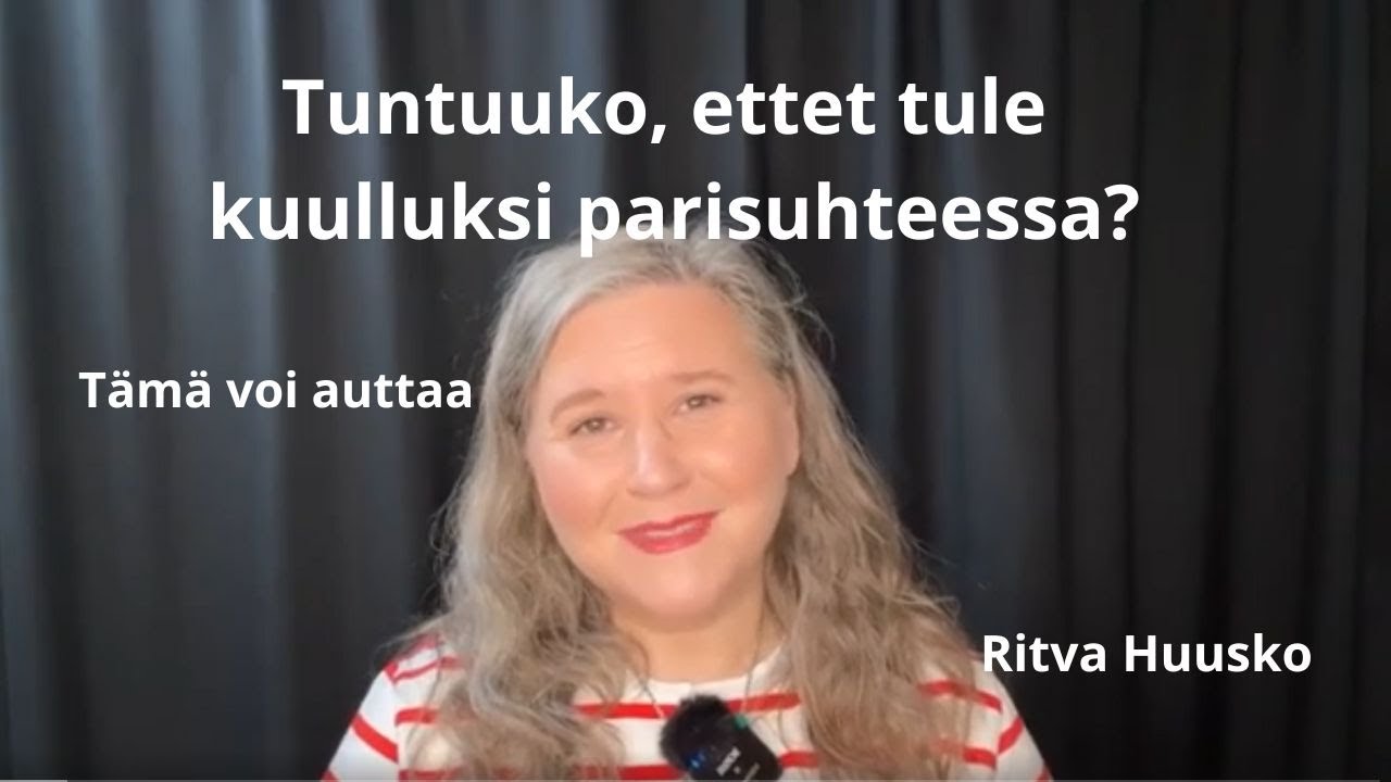 Tuntuuko, ettet tule kuulluksi parisuhteessa? Tämä voi auttaa