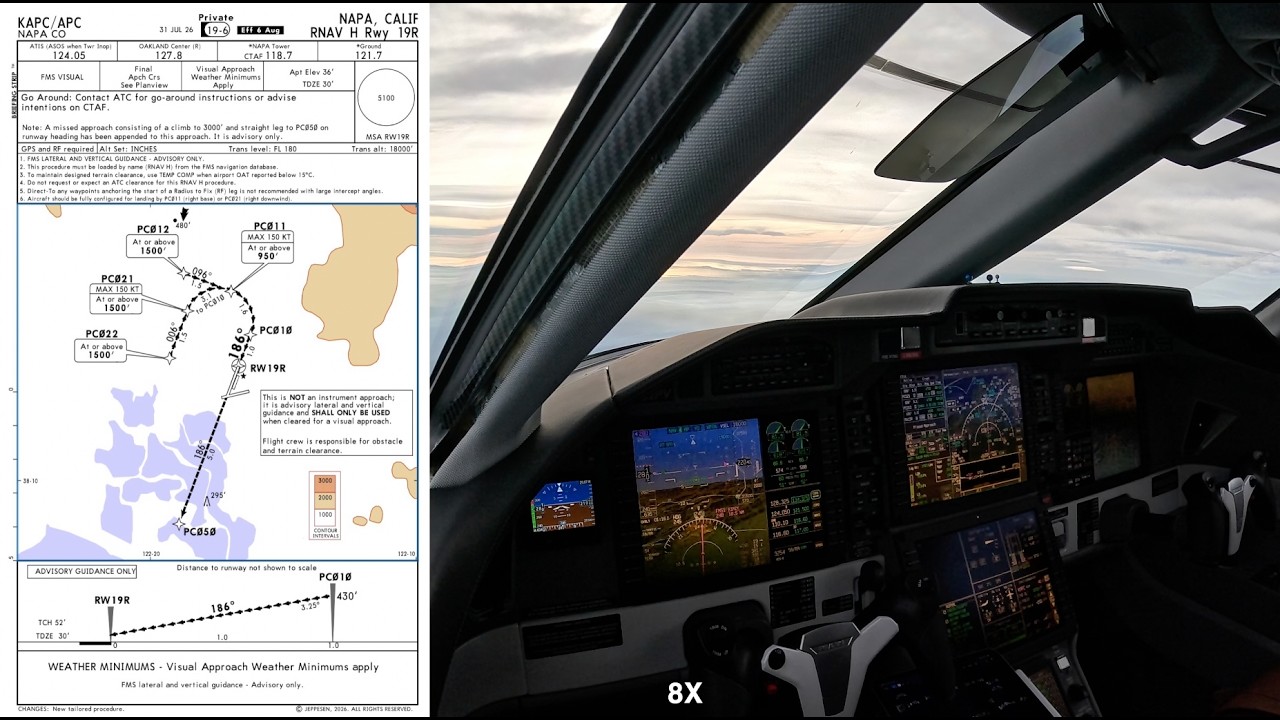 PC-24 New Visual Guided Approach into Napa (KAPC)