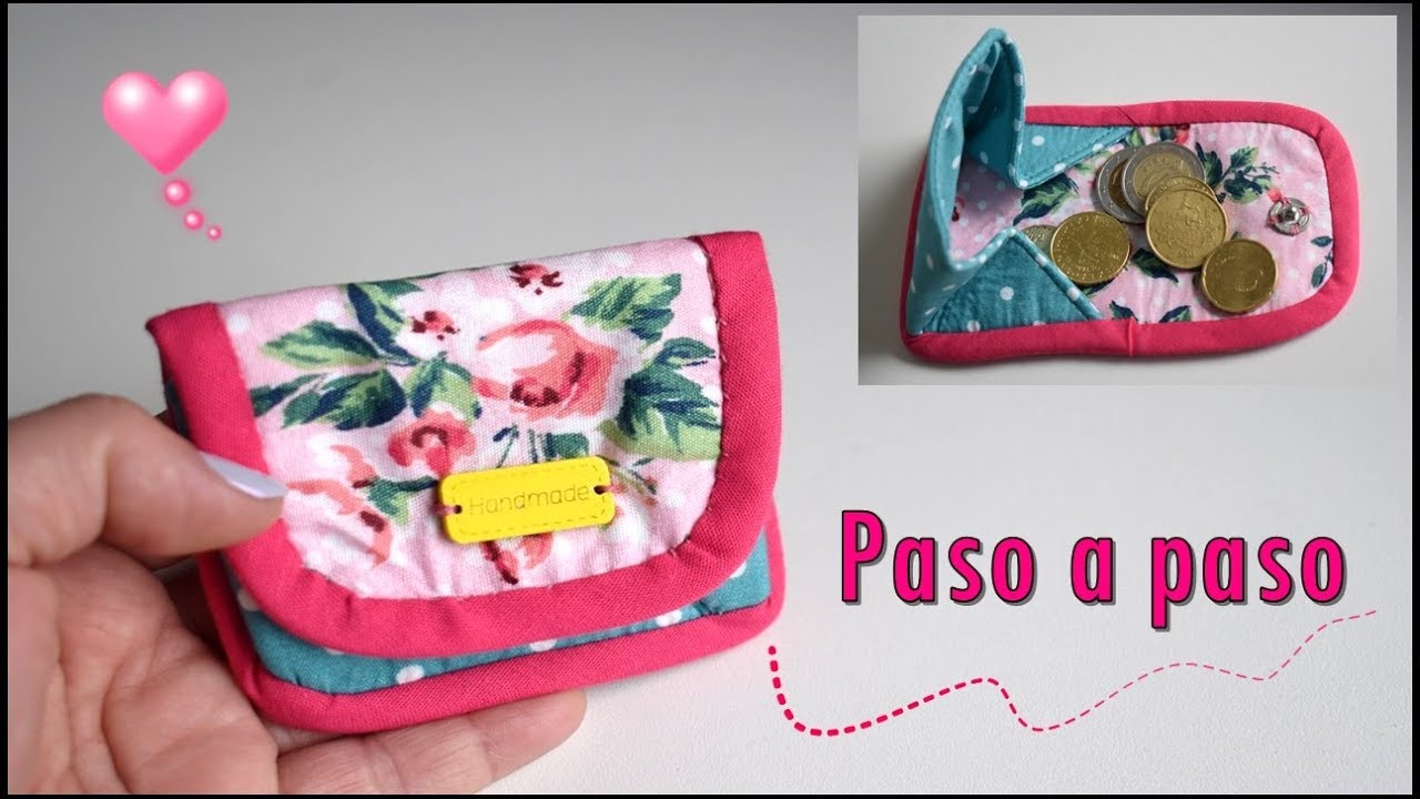 MONEDERO DE TELA PASO A PASO| Creations - YouTube