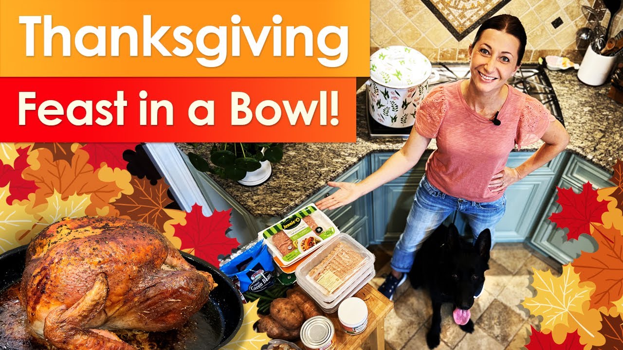Spoil Your Dog with Thanksgiving Dinner Recipe! | Turkey, Sweet Potatoes, Green Beans, Cranberries