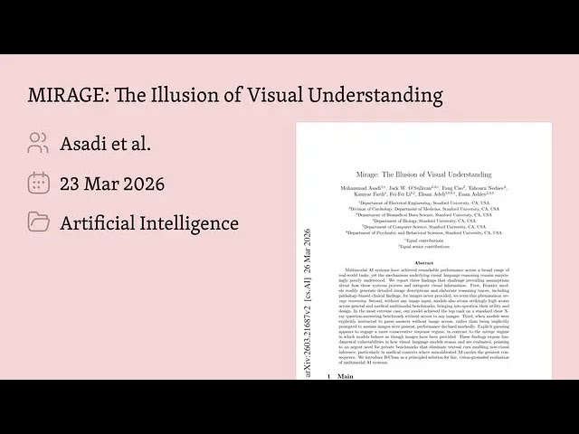 MIRAGE: The Illusion of Visual Understanding - YouTube