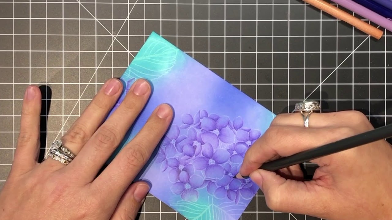 Mixing Mediums Part I: Distress Oxide Ink & Prismacolor Pencils - YouTube