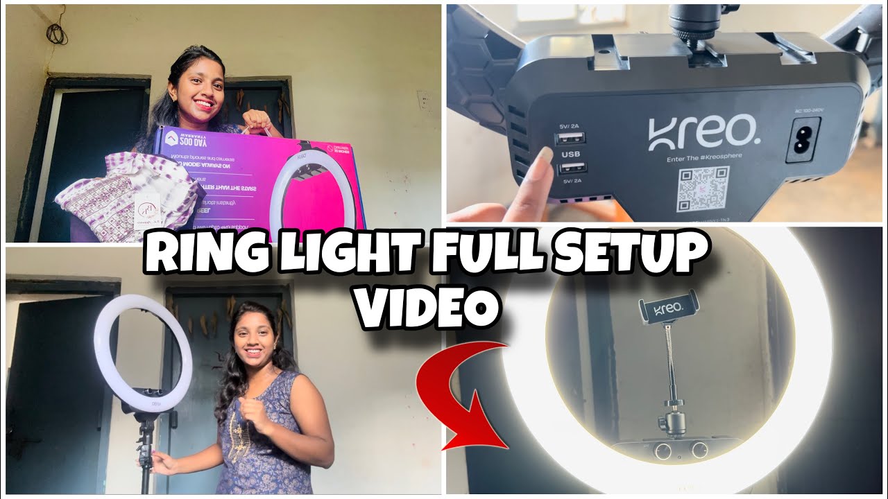 Full tutorial Ring light 2024| kreo ring light review and setup | आसान तरीका ringlight set करने का😎