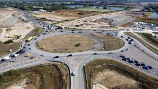 A1 Black Cat Roundabout Roadworks Road Construction