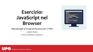 MetWeb-2020-E03: JavaScript nel browser