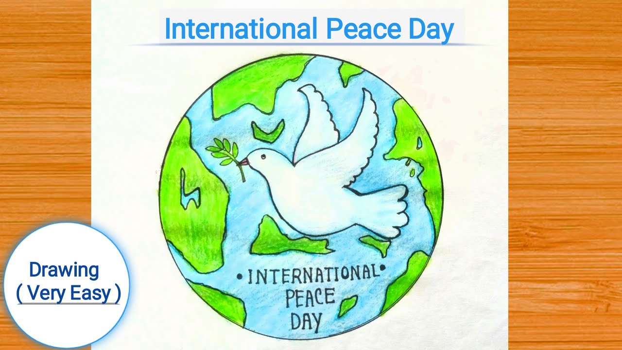 International Peace Day Drawing 🌍 | World Peace Day Drawing | World Peace Day Poster
