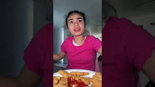 Autistic nonverbal teen eats finger foods all by herself!