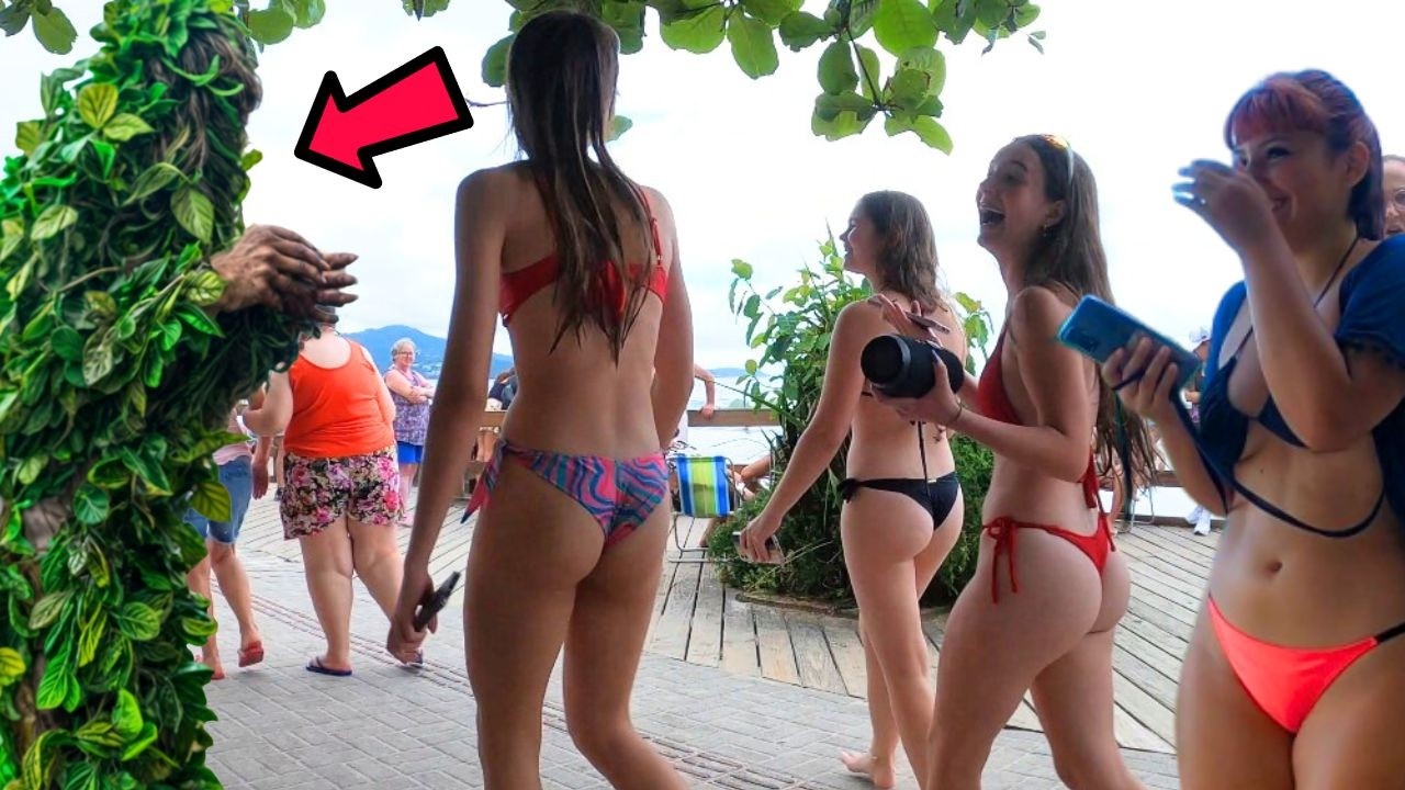 This Beach Encounter Took A Turn No One Saw Coming! Bushman Prank!