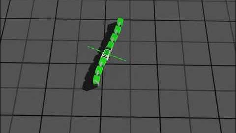 Homogeneous Controllers (Very High Fitness, Closeup) for  HyperNEAT Modular Snake-like Robot