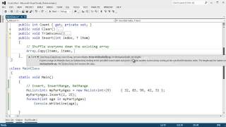 C# List Insert